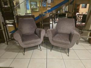 Pair of armchairs by Gigi Radice for Minotti